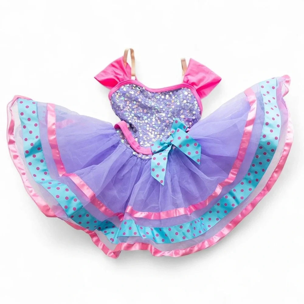 Sparkling Pink and Purple Kids Costume - Picture 1 of 6